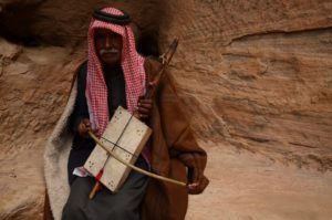 Bedouin man with instrument